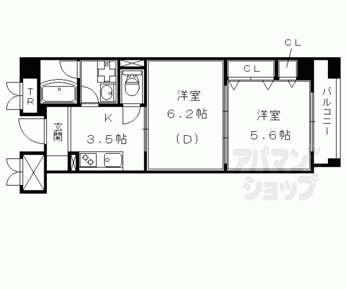 【パインフィールド洛東】間取