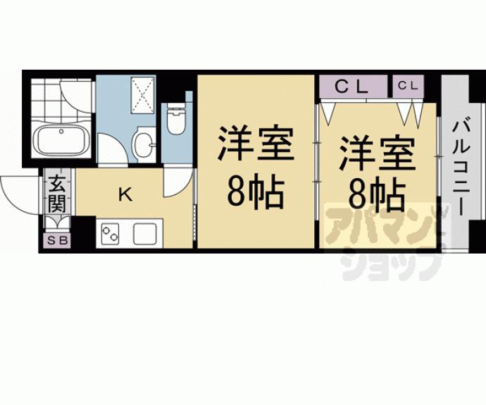 【パインフィールド洛東】間取