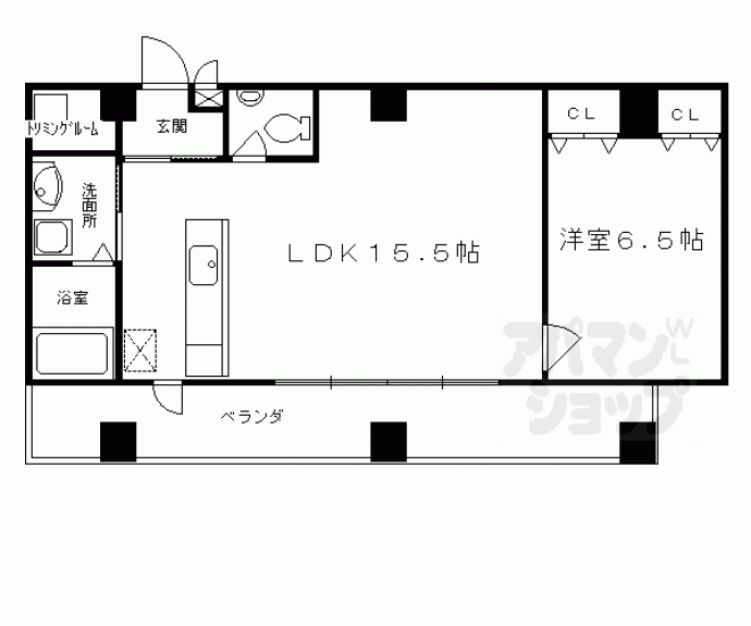 【シュシュパルク六条院】間取
