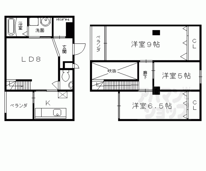 【シュシュパルク六条院】間取