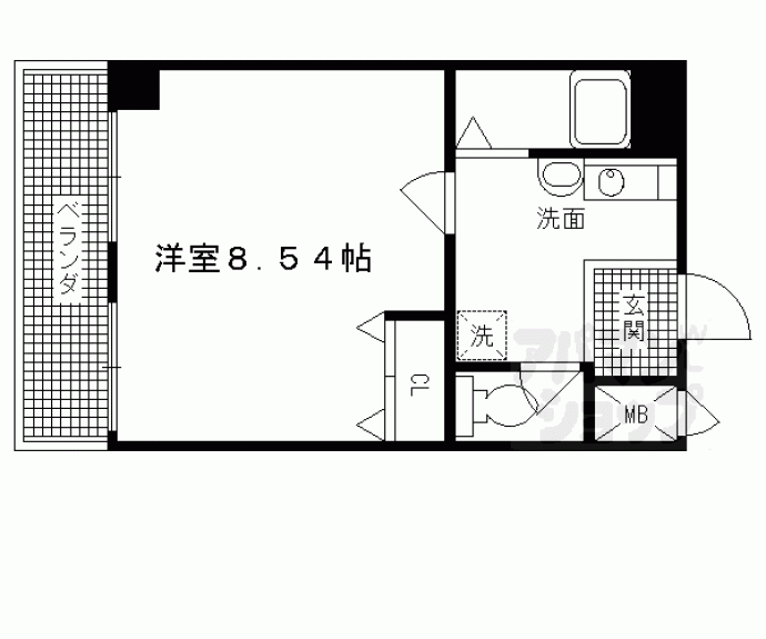 【ヴィラカラスマ五条】間取