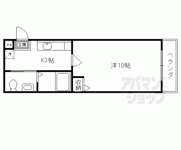 【フラッティ西本願寺】間取