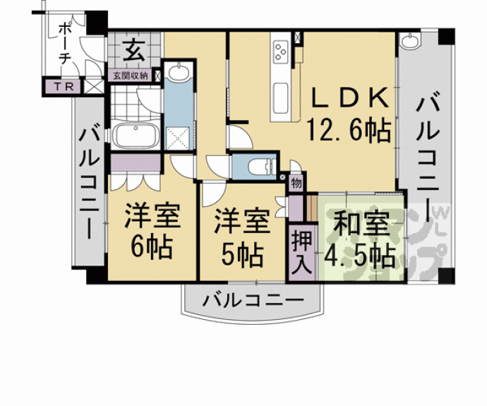 【アンビエント西大路】間取