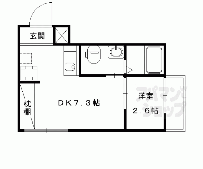 【ｎｉｃｏ西大路】間取