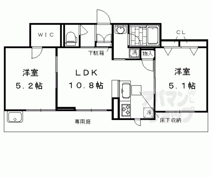 【クレアール吉祥院Ⅱ】間取