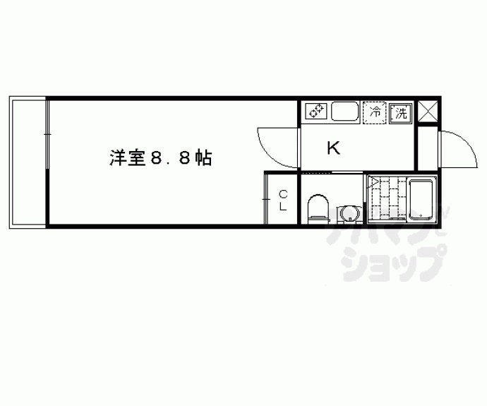 【アークリード本町三十三間堂】間取