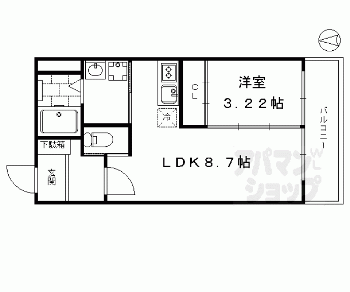 【Clair京都桂川】間取
