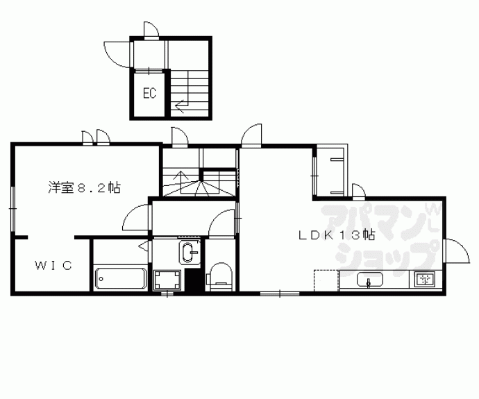 【ウッディ東福寺】間取