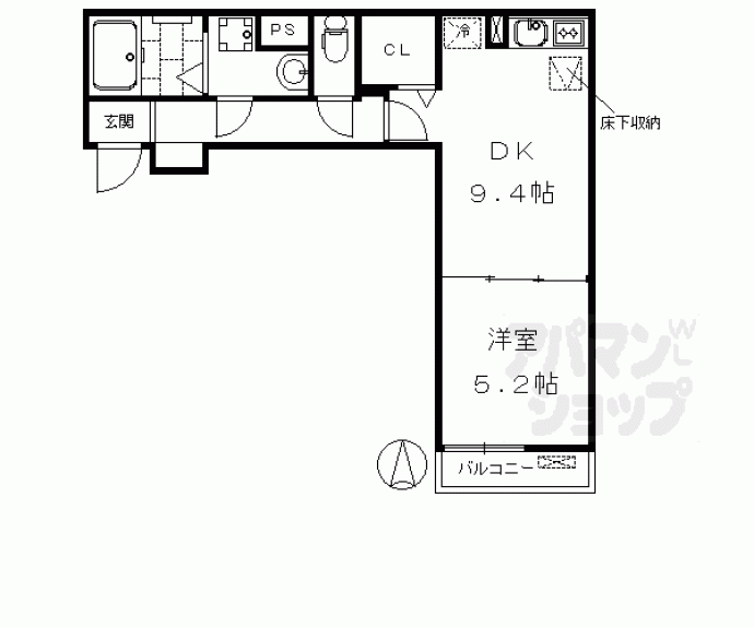 【シャルマン東寺南Ⅰ・Ⅱ】間取