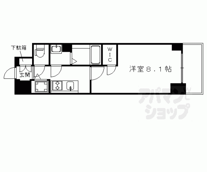 【エスプレイス京都RAKUNAN】間取