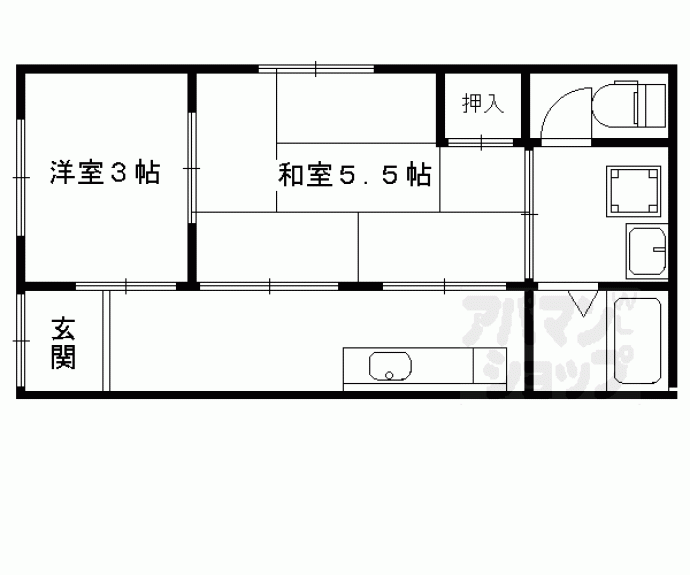 【東山貸家】間取