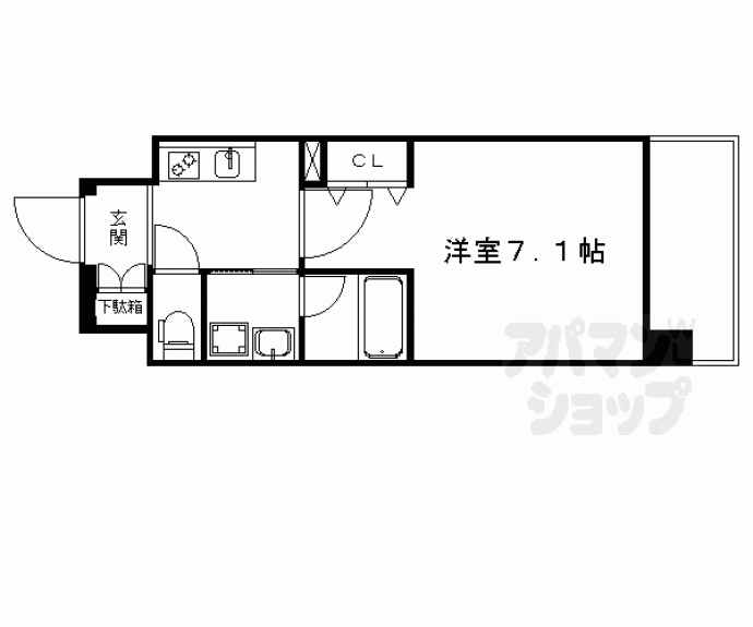 【ベラジオ京都烏丸十条Ⅱ】間取