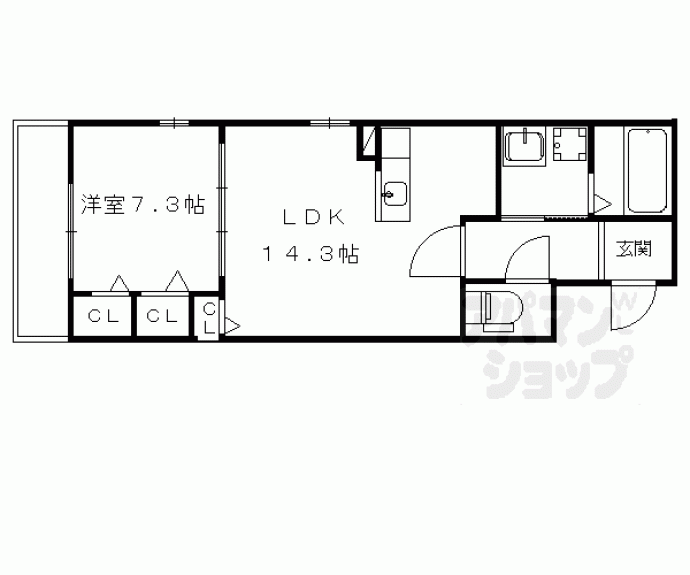 【プリムローズ桂川】間取