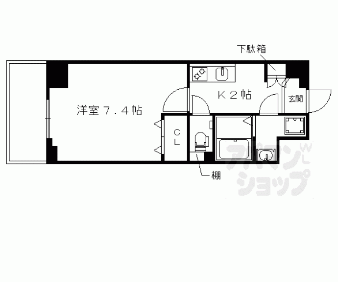 【ベラジオ京都西大路ウエスト】間取