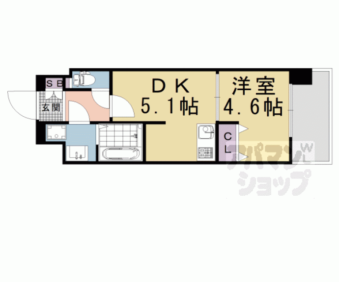 【プレサンスＴＨＥ　ＫＹＯＴＯ　澄華】間取