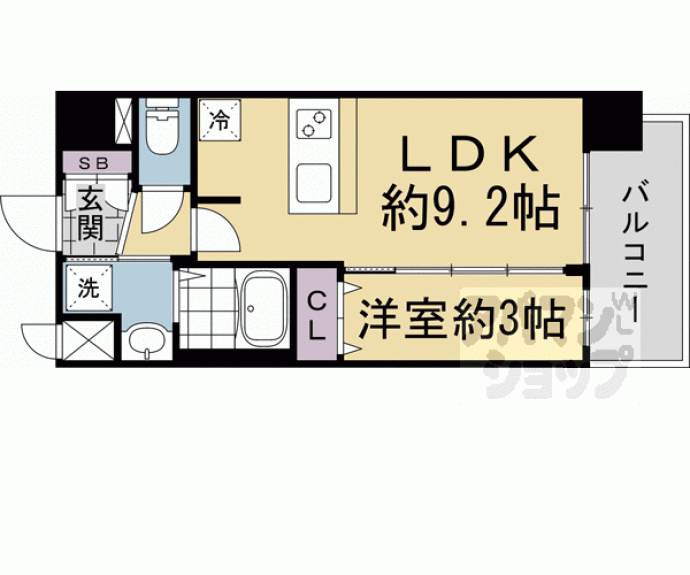 【プレサンスTHE KYOTO 粋都】間取