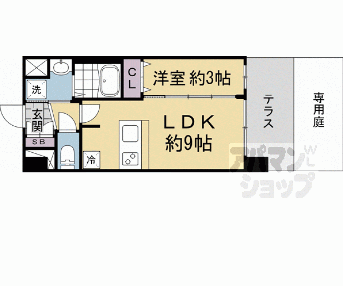 【プレサンスTHE KYOTO 粋都】間取