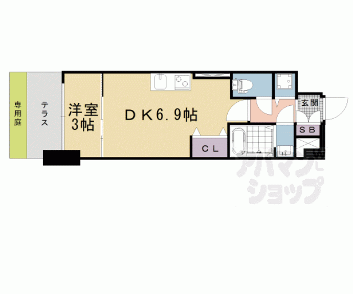 【ＴＨＥＧＡＲＮＥＴ　ＭＩＬＬＥＮＮＩＵＭ　ＫＹＯＴＯ九条烏丸】間取