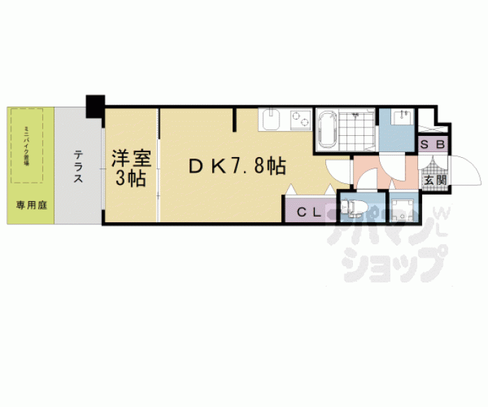 【THEGARNET MILLENNIUM KYOTO九条烏丸】間取