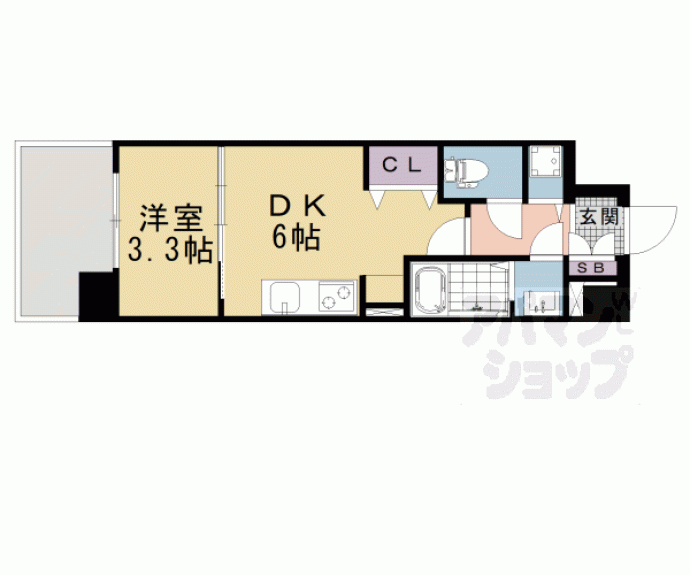 【THEGARNET MILLENNIUM KYOTO九条烏丸】間取