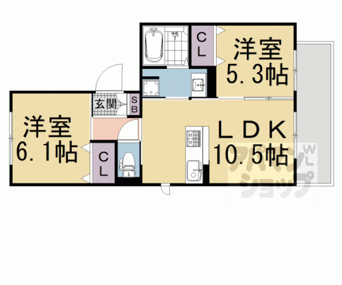 【エール北花山】間取
