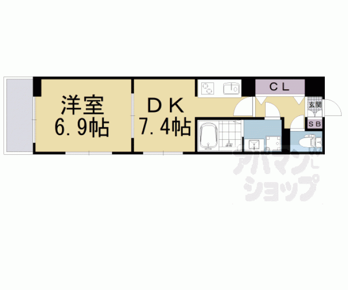 【シャルマン東寺南Ⅲ】間取
