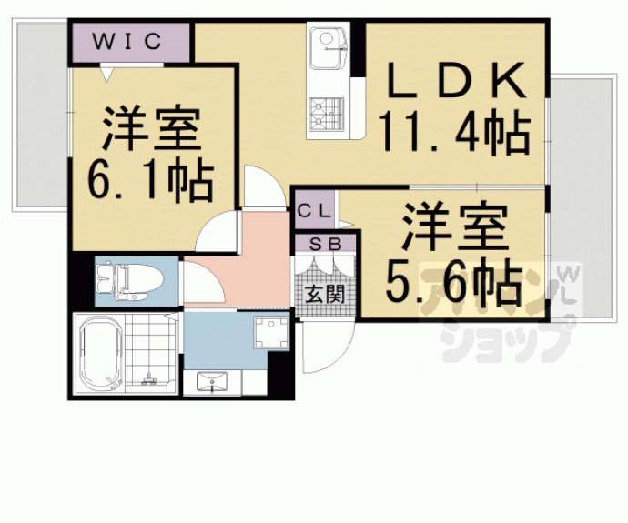 【グランスタ花山】間取