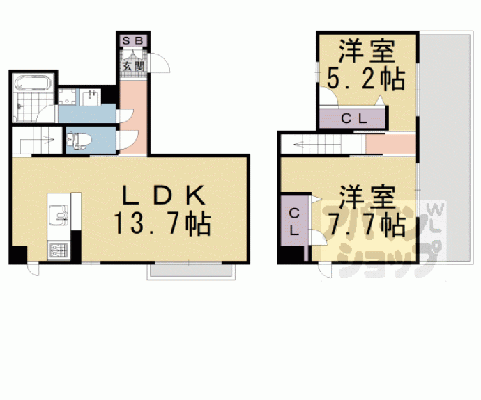 【シャーメゾン東寺道】間取