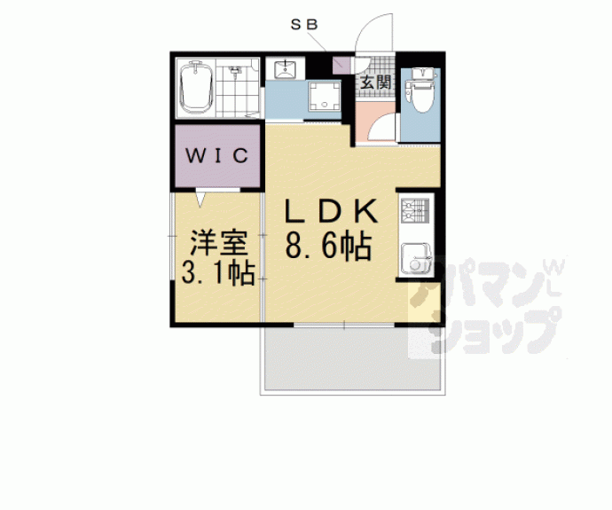 【Ｃｏｚｙ　Ｃｏｔｅ　上鳥羽】間取