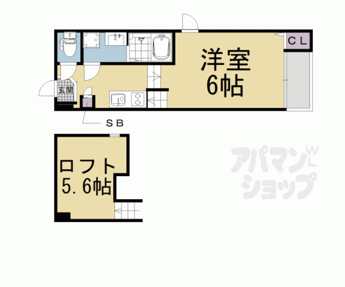 【アンソレイエ椥辻】間取