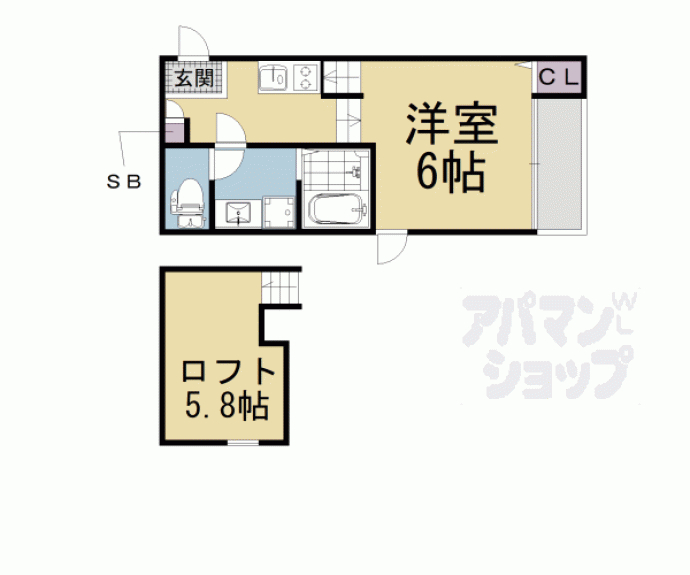 【アンソレイエ椥辻】間取