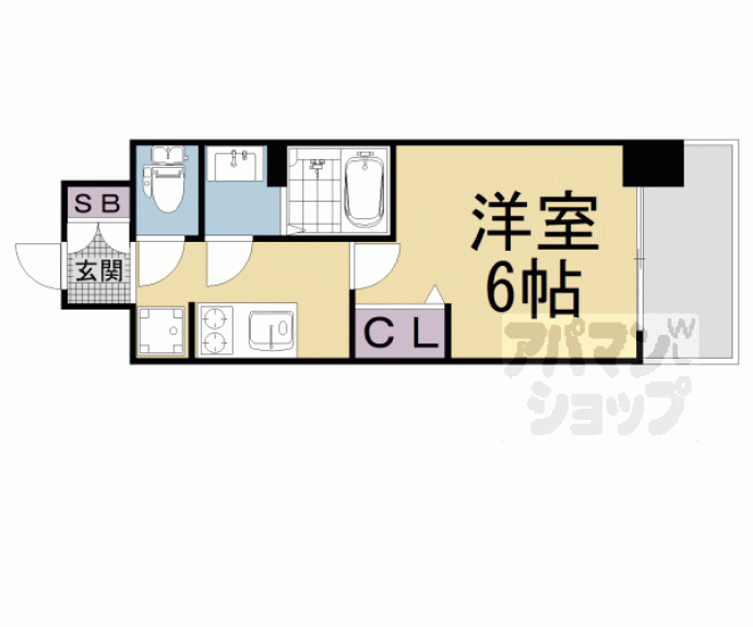 【プレサンス　ＴＨＥ　ＫＹＯＴＯ東福寺　ＥＡＳＴ】間取