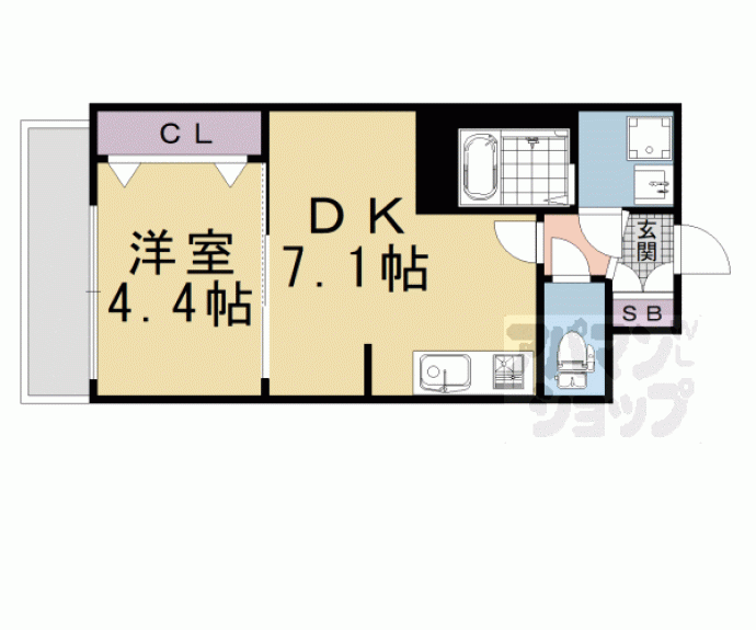 【アドバンス京都エーデル】間取