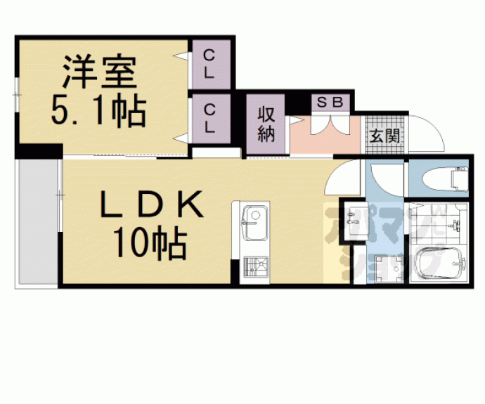 【シャルマン東寺南Ⅳ】間取