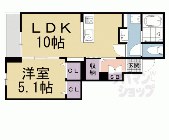 【シャルマン東寺南Ⅳ】間取