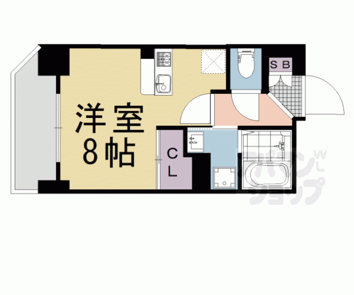 【ＴＨＥ　ＧＡＲＮＥＴ　ＳＵＩＴＥ　ＲＥＳＩＤＥＮＣＥ　西七条】間取