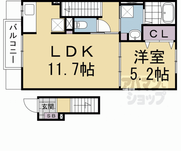 【シャルマン東寺南Ⅵ】間取
