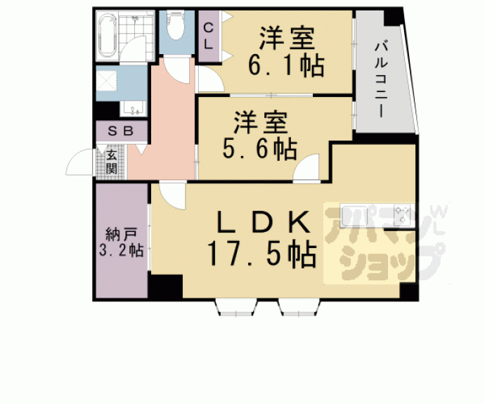 【藤和シティホームズ堺町通】間取