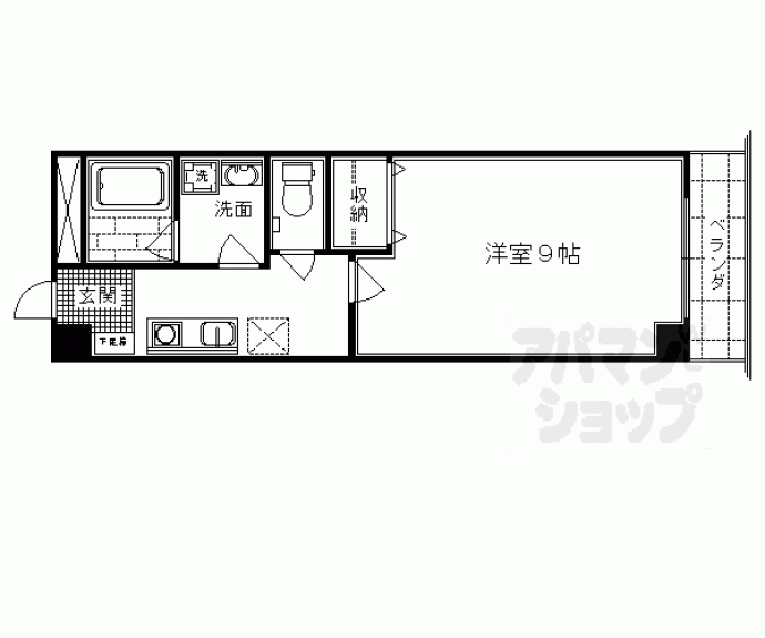 【西大路御池ハイツイチキ】間取