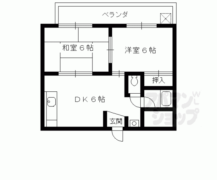 【フラッツ東向日】間取