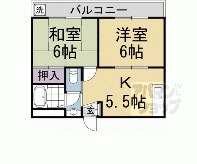 【フラッツ東向日】間取