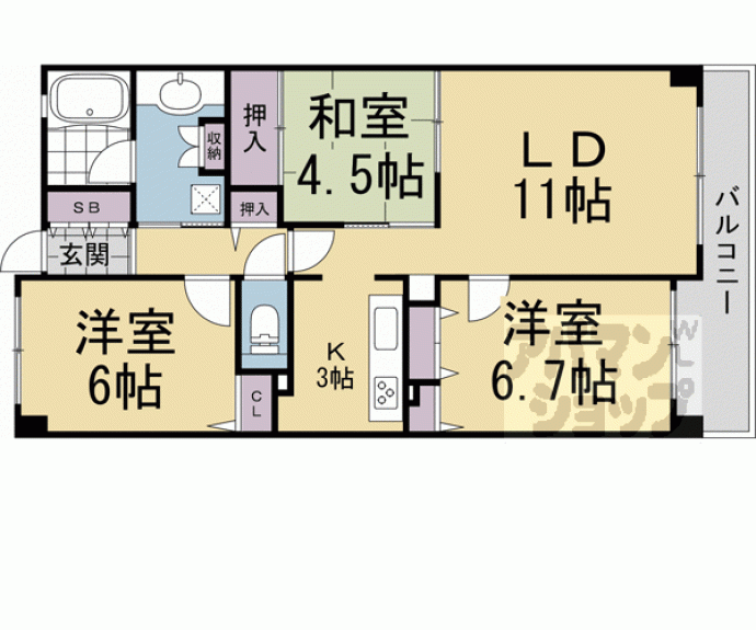 【ファミール嵐山フローレンスシティ】間取