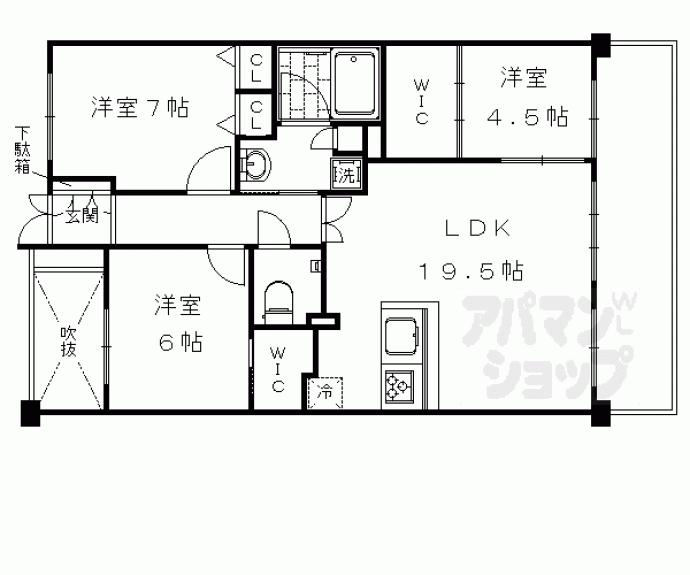【エスリード太秦三条天神川】間取