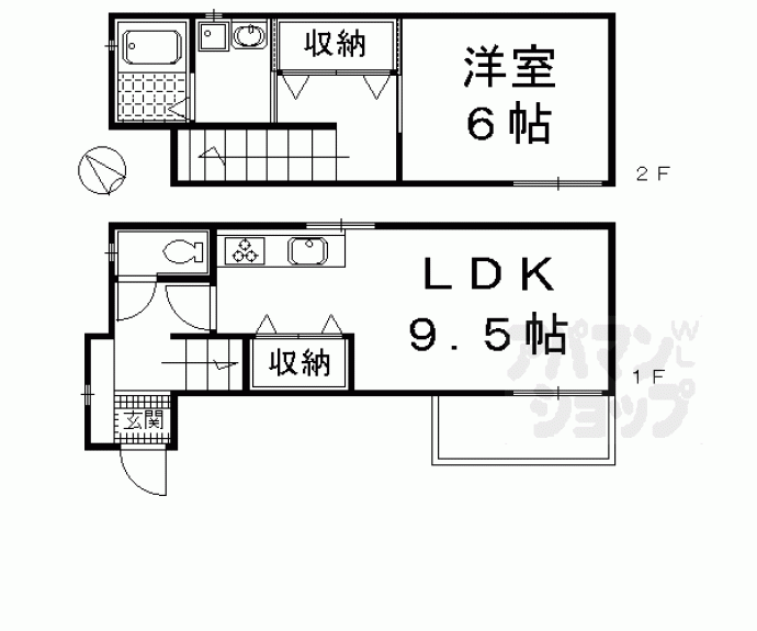 【ビアンフェ下鴨　東棟】間取