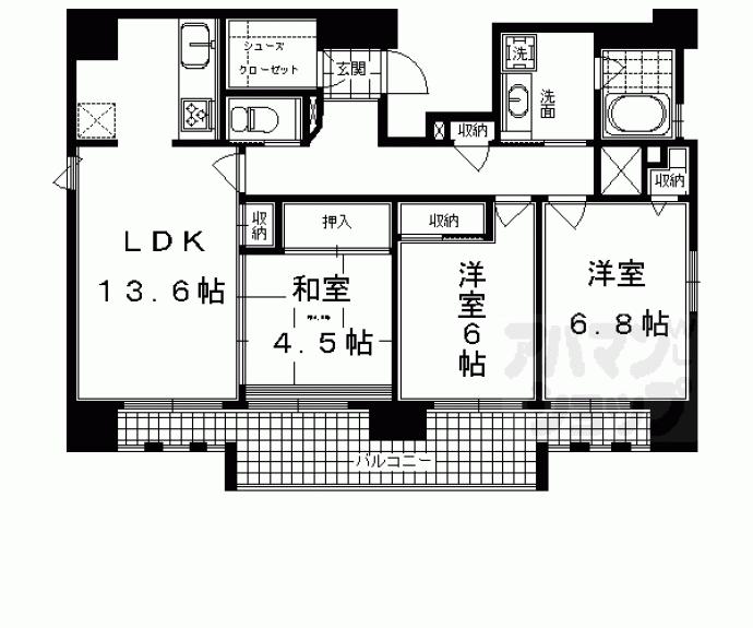 【ＩＬ　ＲＯＳＳＯ堀川六角】間取