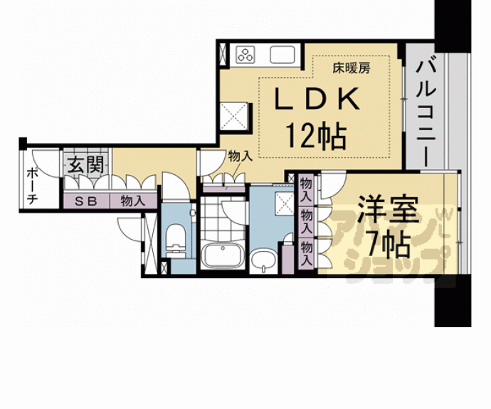 【プレティナージュ御池東洞院】間取