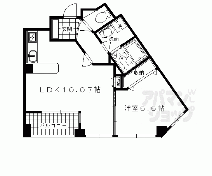 【エクセルコート・京都五条坂】間取