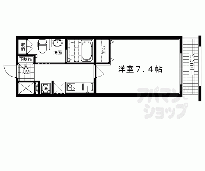 【アーバンフラッツ四条西洞院】間取