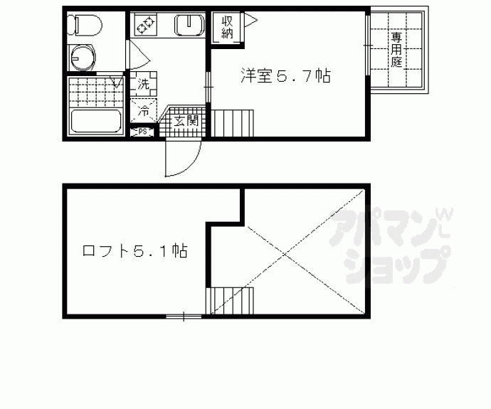 【ロフティ四条大宮】間取