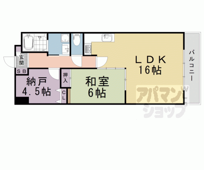 【ドルチェヴィータ京都六角】間取